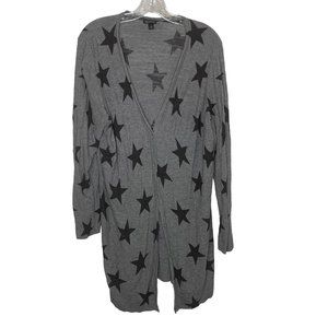 Torrid Star Cardigan Gray Size 2X Lightweight Long Sleeve Casual